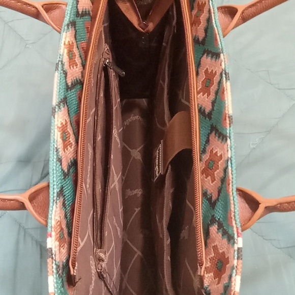 Brand New With Tags Wrangler Southwest Aztec Retro Canvas Tote Bag New - Picture 5 of 8